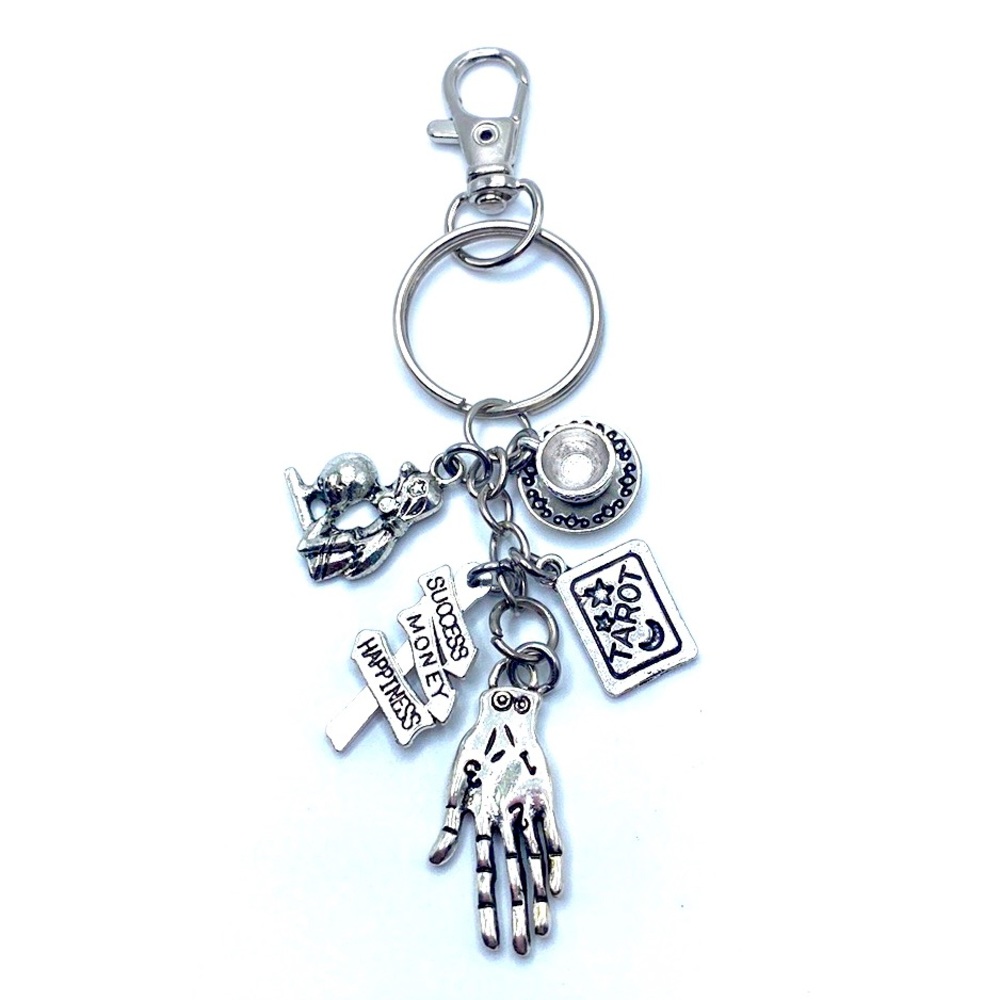 Fortune Teller Keychain Bag Charm Palm Reader Psychic Gift